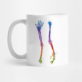 Arm Bones Colorful Watercolor Anatomy Mug